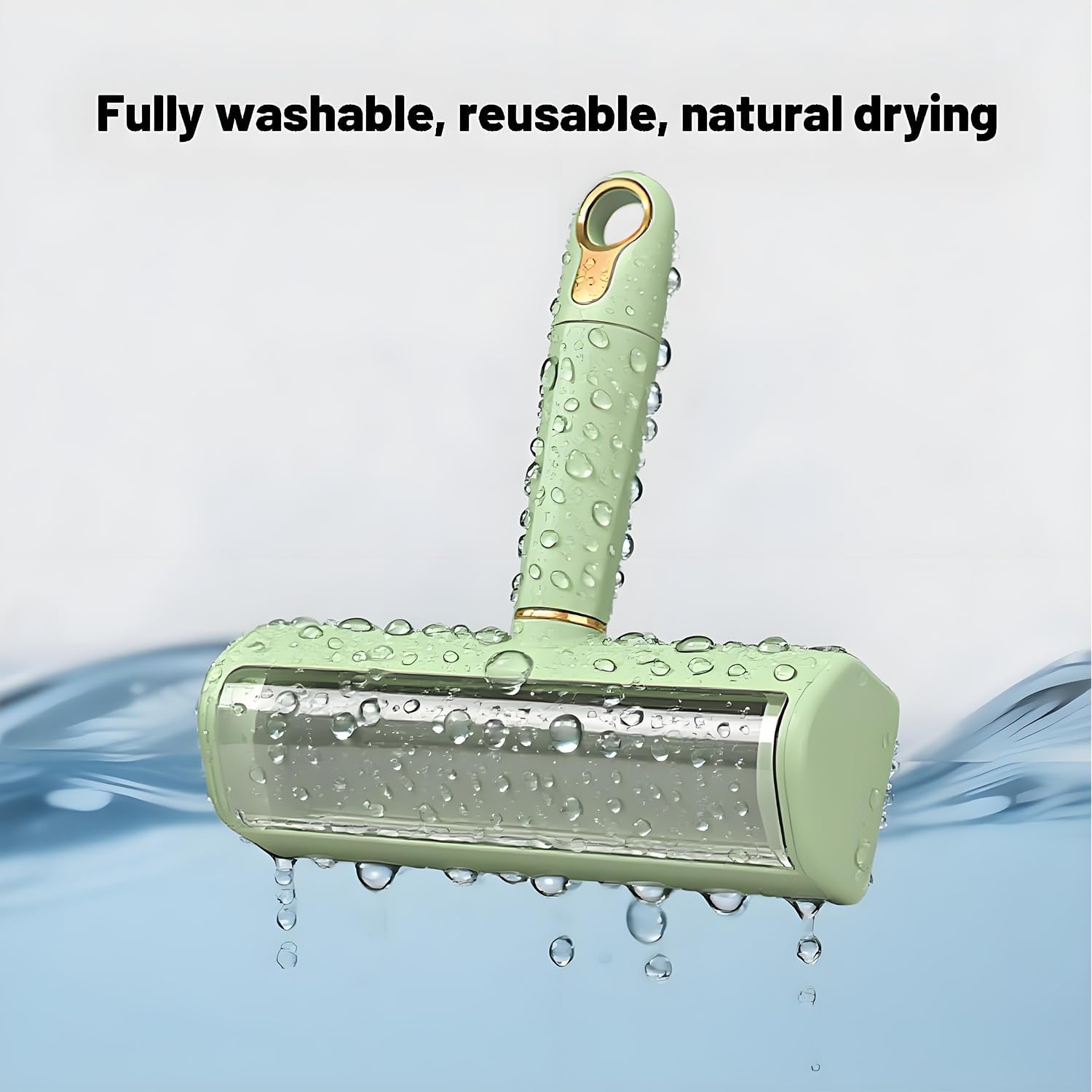 Pet Hair Remover Lint Roller - Washable Reusable, Static Adsorption for Cat Dog Hair Removal On Furniture, Sofas, Bedding, Carpets，Pet Hair Removal Tool，Dog Hair Remover，Lint Remover (Green)