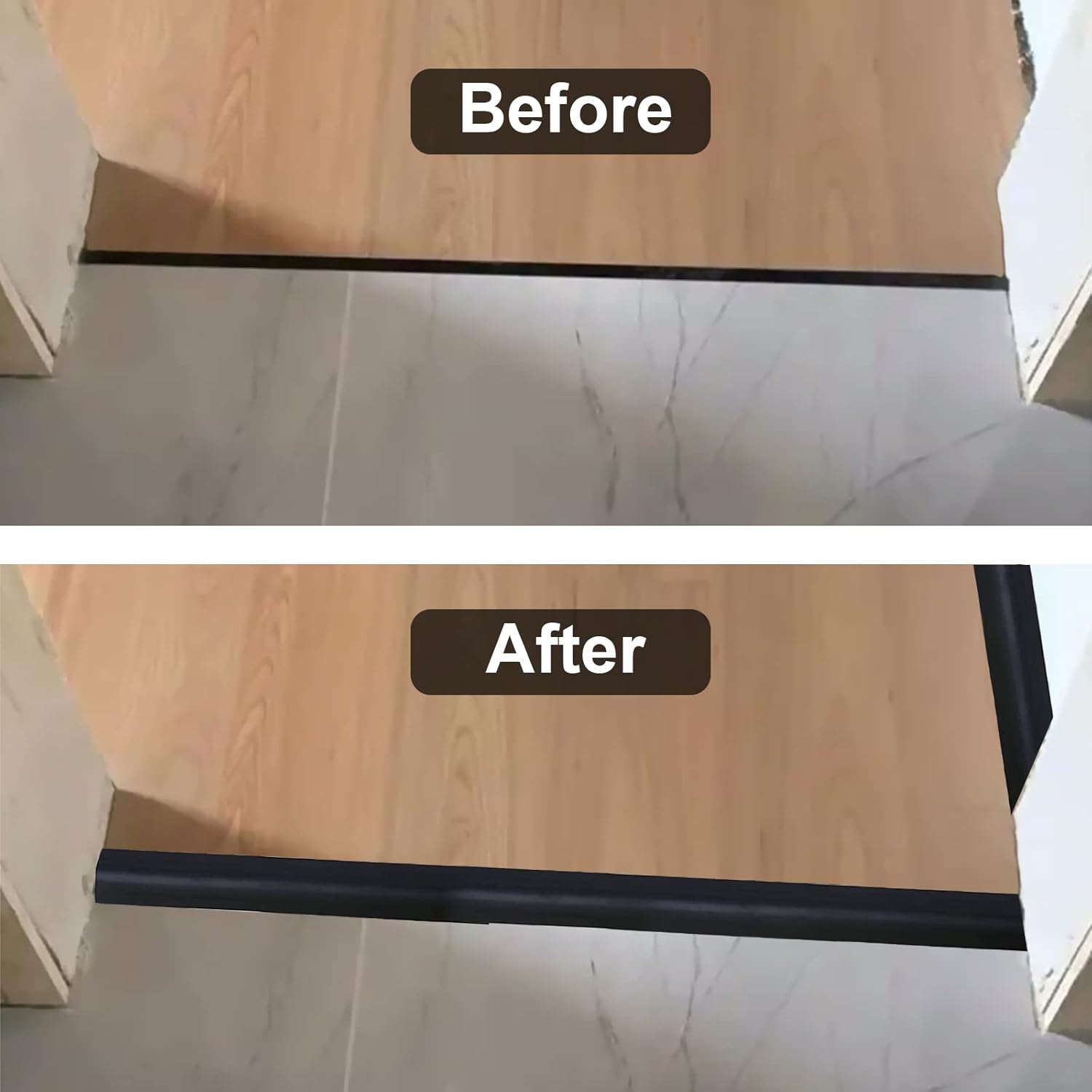 Floor Transition Strip & Self Adhesive Floor Vinyl Floor Edge Trim Laminate Floor Gap Covering Joining Strip