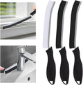 3Pcs Hard Bristle Crevice Cleaning Brush, Scrub Brush, Kitchen Sink Cleaning Brush, Grout Brush, Corner Brush Cleaning Tools for Toilet, Bathroom, Gap, Home, Household, Window (3, Black)