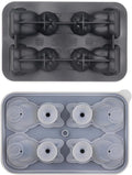 Cute 3D Cat Silicone Ice Cube Tray Mold Cartoon Animal Ice Box BPA-Free (Black)
