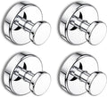 Suction Cup Hooks for Shower, Removable Towel Hooks for Bathroom Window Glass Door Wall, Bath Robe Looafh Hook for Hanging - 4 Pack, Chrome