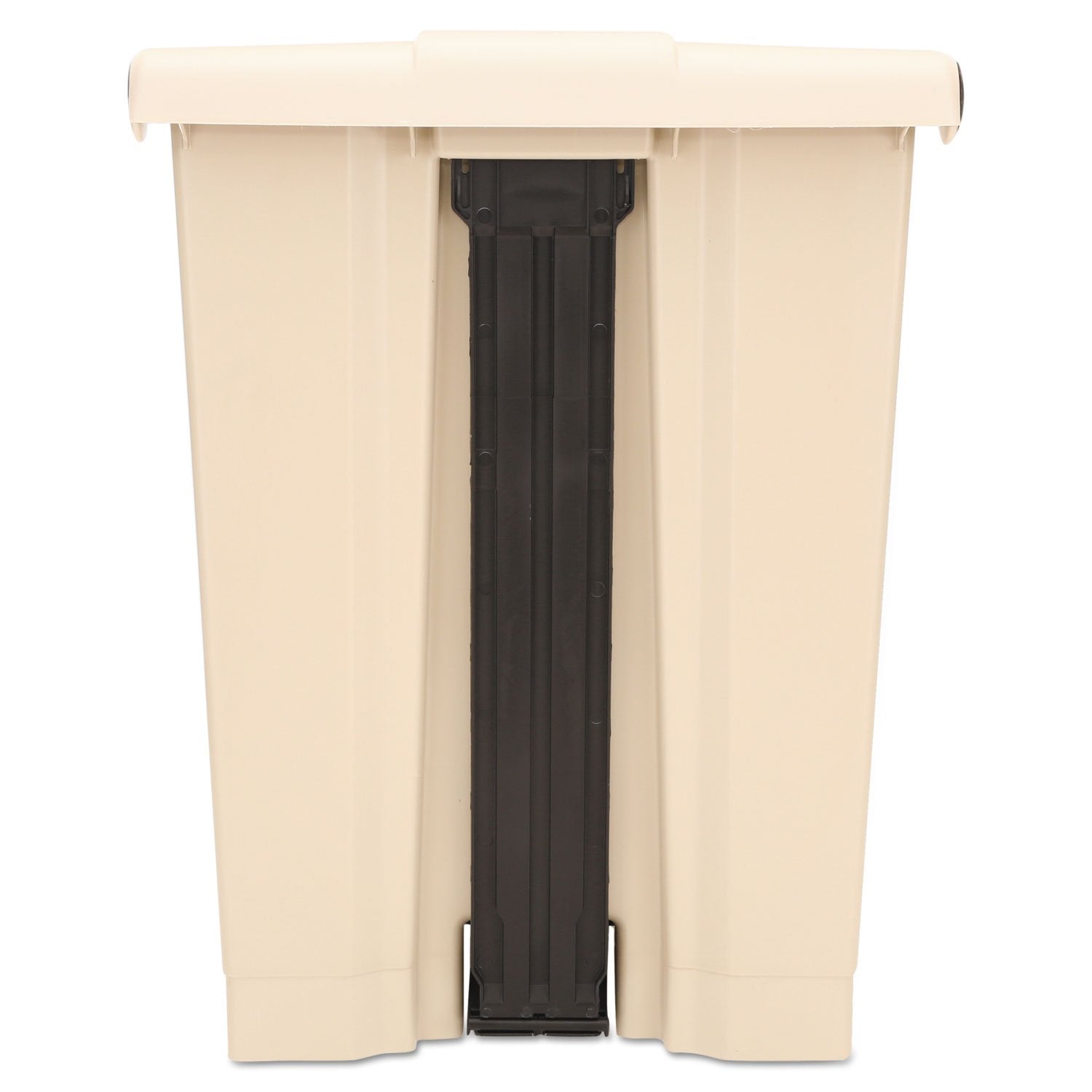 Rubbermaid Commercial Products Step-On Lid Trash Can, 18-Gallon, Beige, Hands-Free Sanitary Use Garbage Can for Medical Waste in Hospitals/Lab/Emergency/Patient Rooms