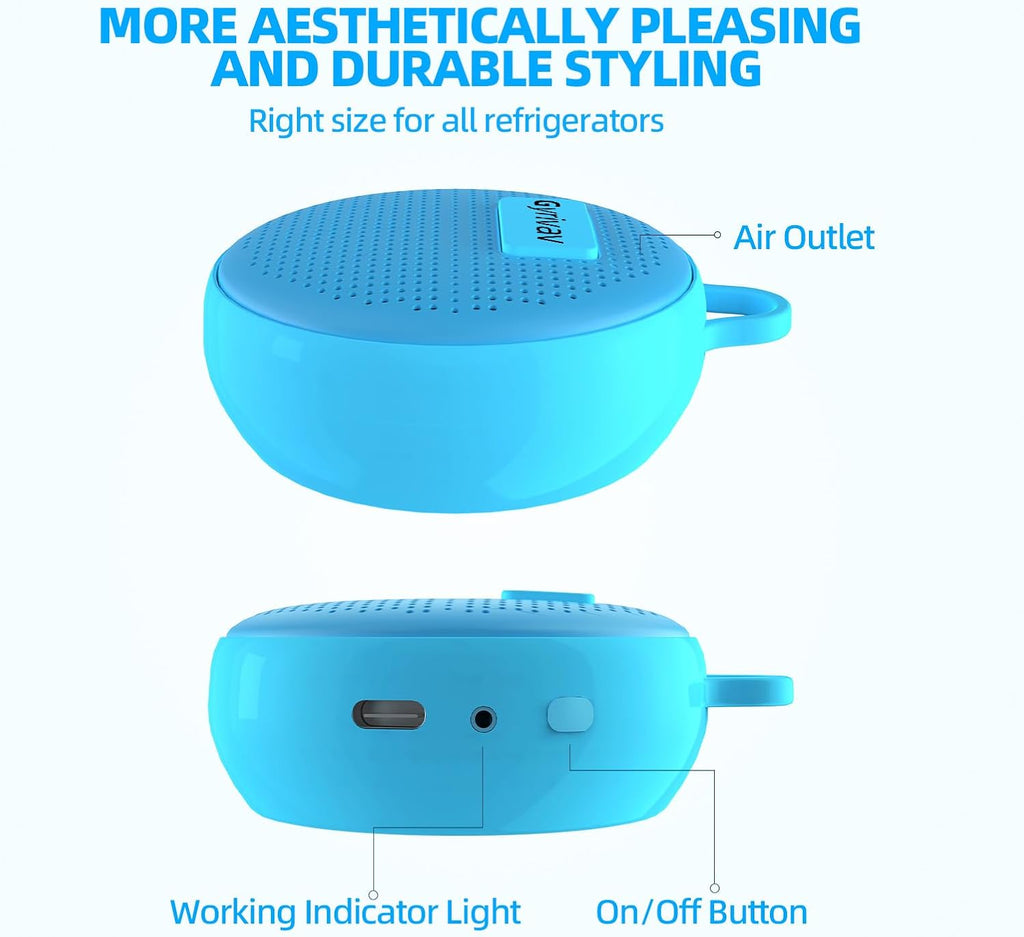 Refrigerator Deodorizer, Rechargeable Deodorizer, Fridge Deodorizer, Air Purifier, Suitable for Refrigerator, Car, Wardrobe, Shoe Cabinet, Better Than Baking Soda and Charcoal（Blue）