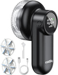coldSky Rechargeable Fabric Shaver, Lint Shaver with Digital Display, Sweater Shaver with 6-Leaf Blades and Safety Lock, 3-Speeds Defuzzer Remove Fuzz, Pills from Clothes, Furniture, Sofa, Blanket