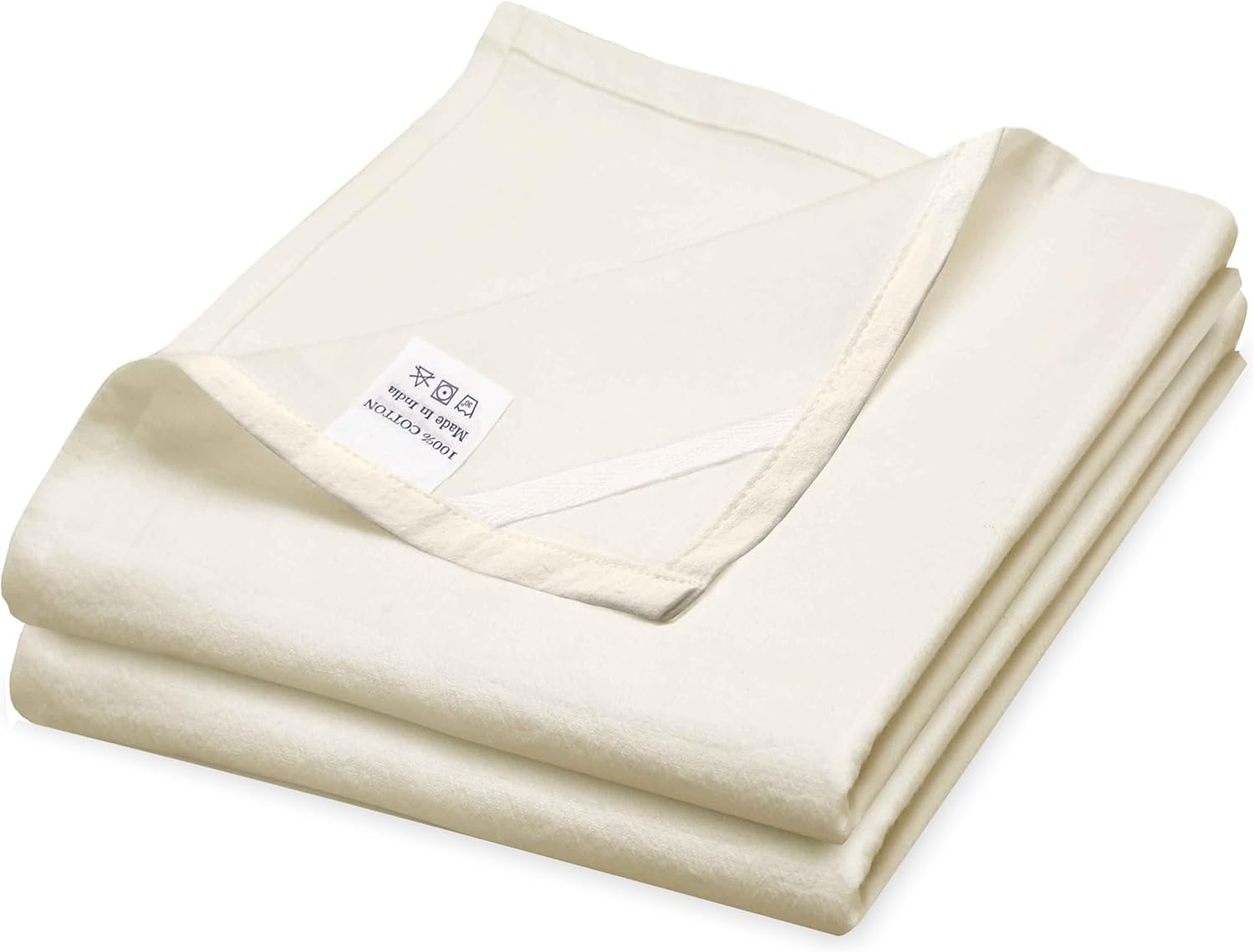 WHITEWRAP Flour Sack Towels| Tea Towel for Crafts| Kitchen Dish Cotton Blank Towel for Embroidery|Baking Bread Proofing Linen Cover| Thick Absorbent Quick Dry| 2 Pack 33"X38"Natural