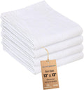 WHITEWRAP Dish Cloths Cotton| Kitchen Wash Cloth| Shop Towels Absorbent and Lint Free Flour Sack| Dishcloths for Kitchen Washing Dishes|Thick Absorbent Quick Dry Dish Rags |4 Pack 13"x13" Natural