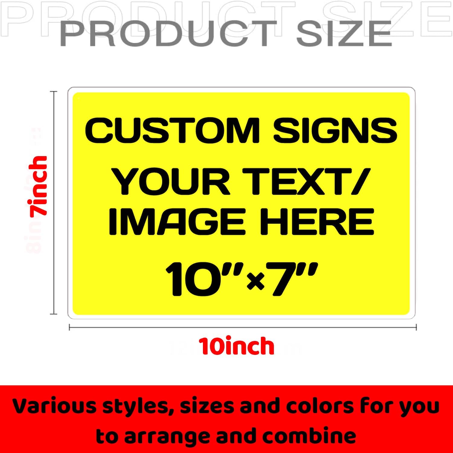 Personalized Aluminum Weatherproof Metal Signs - Multiple Sizes, Custom Text & Picture, Hazard, Garden, Custom Door Signs