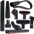 9 Pcs Universal Vacuum Attachments & Brushes for Shop Vac Accessories with 2 1/2" to 1 1/4" & 1 7/8" to 1" Adapter for Shop Vac, 1 1/4" Brush Attachment for Shop Vac, Flexible Crevice Tool