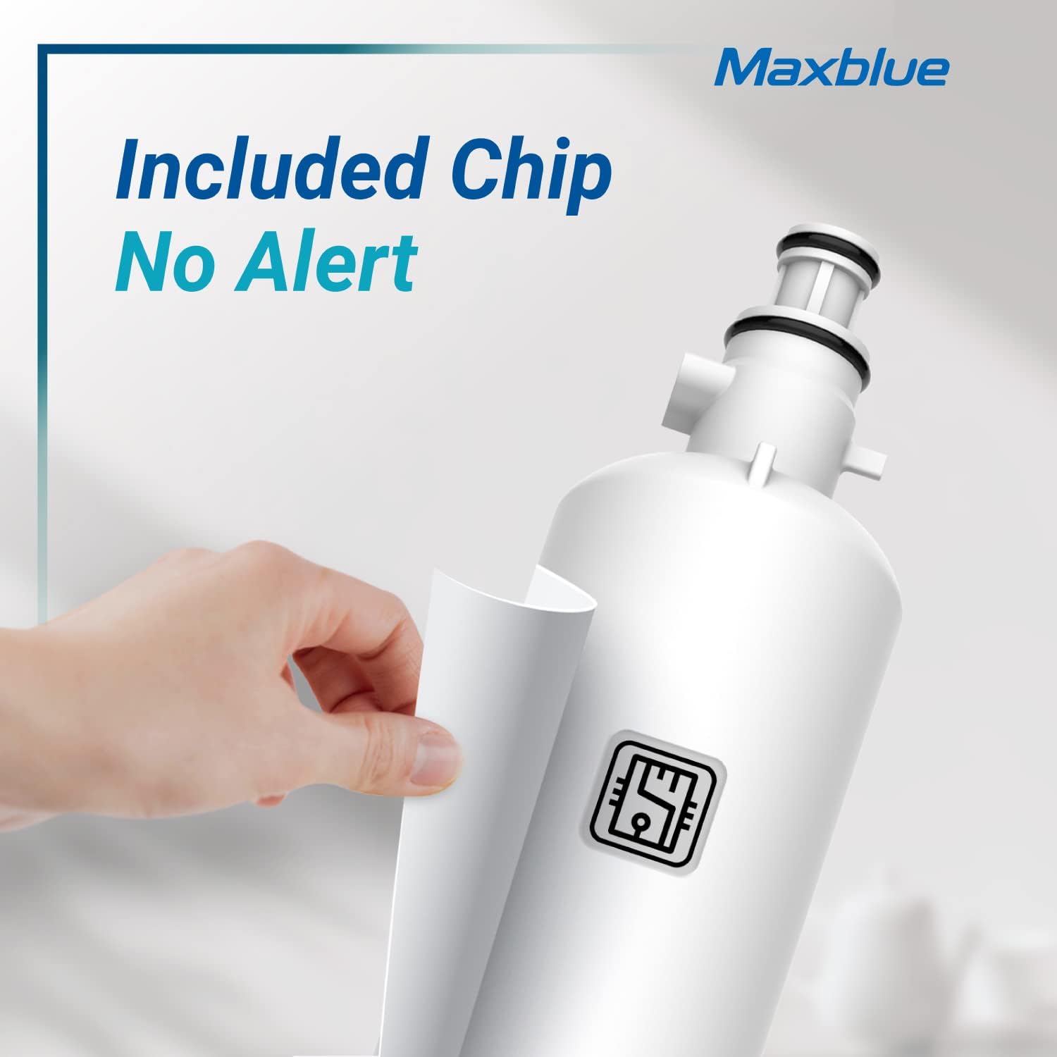 Maxblue Replacement for GE® RPWFE®, RPWF (with CHIP) Refrigerator Water Filter, Compatible with WSG-4, WF277, GFE28GMKES, PFE28KBLTS, GFD28GSLSS, PWE23KSKSS, GYE22HMKES, DFE28JSKSS, 3 Filters