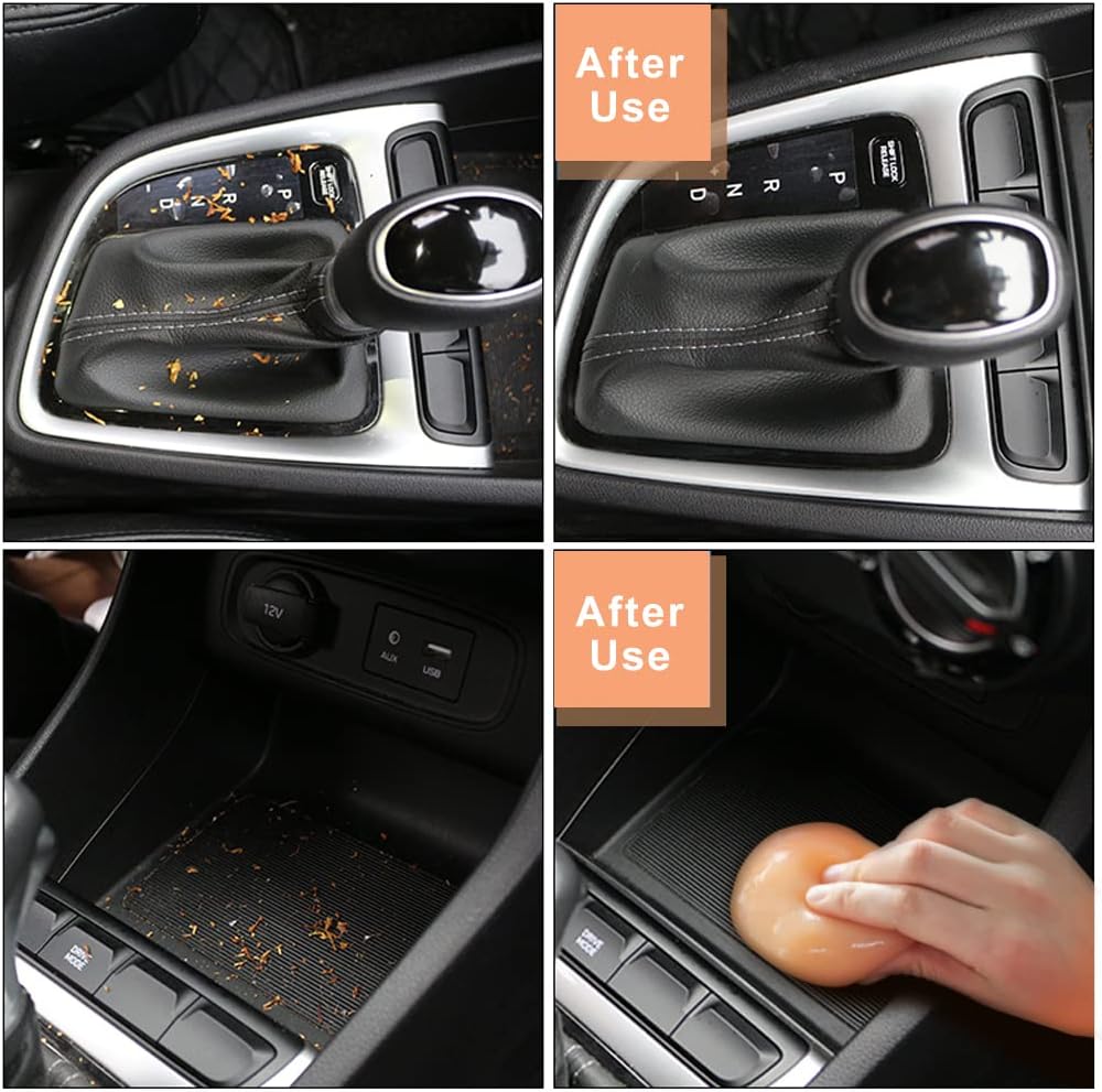 TICARVE 2Pack New Cleaning Gel Detail Putty Car Gel Auto Detailing Tools Car Interior Cleaner Car Cleaning Slime Car Assecories Keyboard Cleaner Orange (320g/11.2oz)