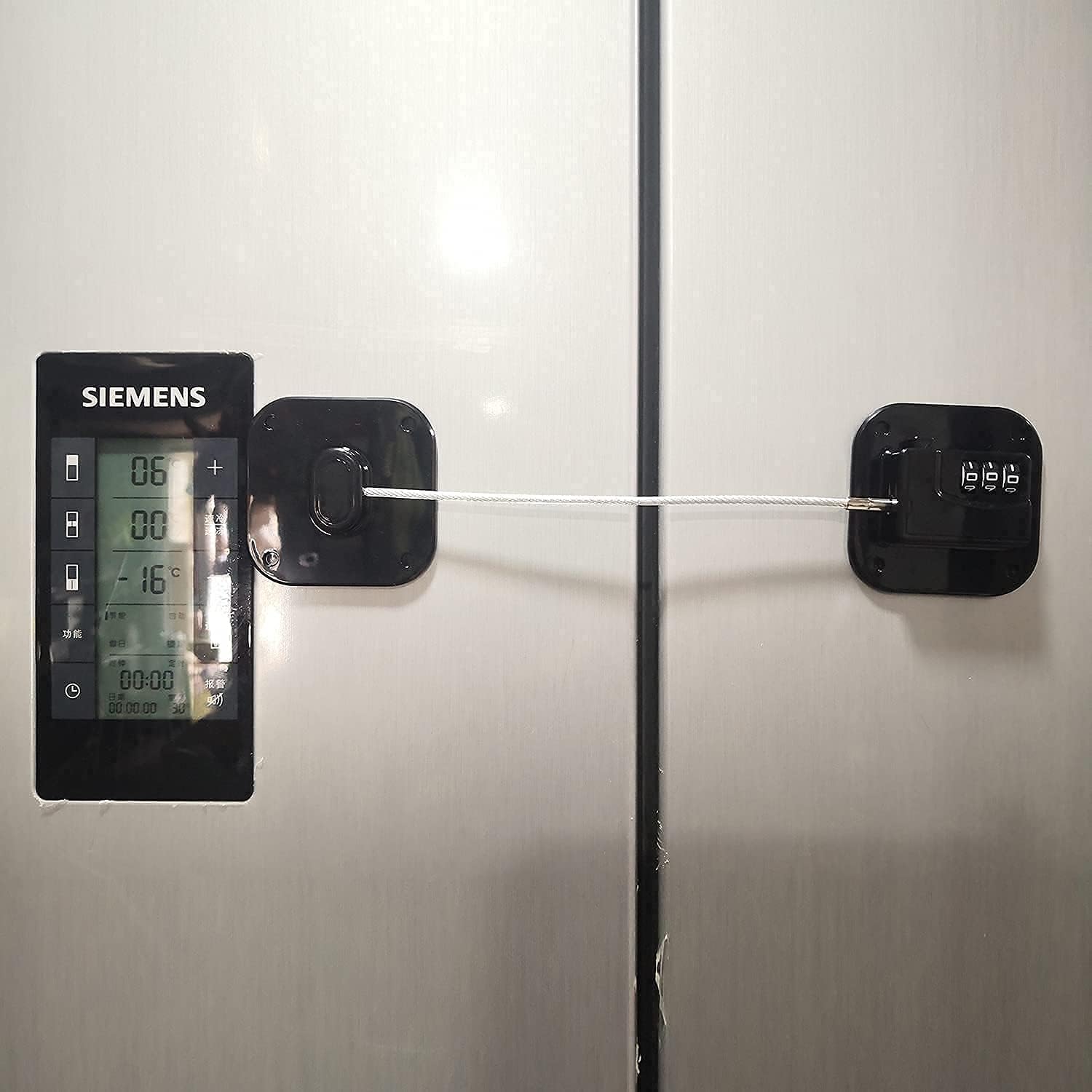 YEYA Upgraded Refrigerator Door Lock with Combination for Adults, Lock for Fridge, Freezer, File Cabinets, Desk Drawers, Locker, Child Safety Latch, Easy Install No Drlling 1 Pack
