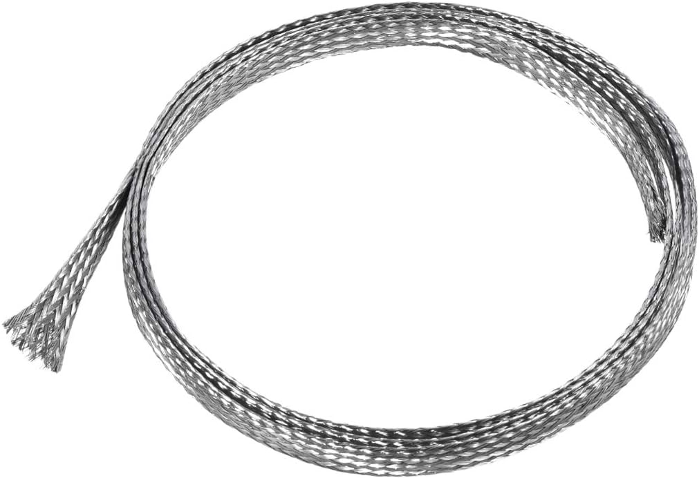 uxcell 3.3Ft - 15/64 Inch 304 Stainless Steel Sleeving Expandable Hose Cover