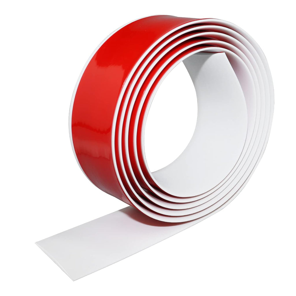 Floor Transition Strip Self Adhesive Floor Cover Strips Laminate 2" Wide Vinyl Flat Divider Transitions (5cm, 3.3Ft, White)