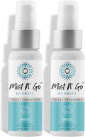Mist N’ Go by Omaze Travel Bathroom Spray for Toilet Spray Odor Eliminator - Travel Toilet Spray for Bathroom Air Freshener Spray for Bathroom Deodorizer - Breeze Regular Size (2oz x2)