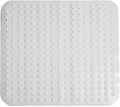ENKOSI Extra Large Square Non Slip Shower Mat - 31 x 31-inch XL Bathroom Shower Mat - Square Shower Matts for Shower Stall Floors | Secure Suction Cups and Drain Holes (31x31 White)