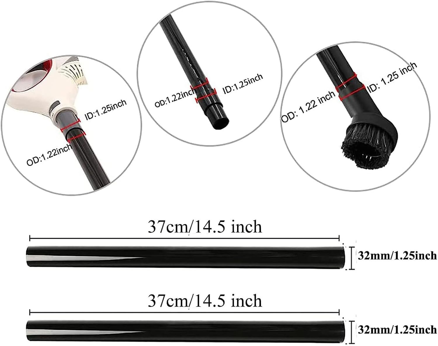12 Pcs Universal Vacuum Attachments for Shop Vac Accessories, 1 1/4" to 2 1/2" Vacuum Cleaning Tools Kit, Dirt Remover for Home Air Vents Corner Pets Drawer Car Dusty Vacuum Brush Attachment