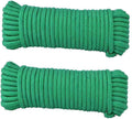 DurReus Travel Clothesline for Cruise Ship Long Cords Camper Accessories Laundry Clothes Drying Line Garage Tool Ropes Green Pack 2