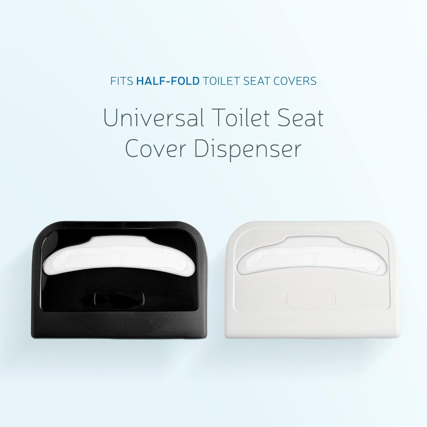 EZbrnd Wall Mount Half-Fold Toilet Seat Cover Dispenser for Commercial/Washroom/Office, Seat Cover Paper Sold Separately, Black, 3100B-EZ