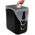 STORi Luup Bathroom Wastebasket, Secure Grocery Bags, Plastic Garbage Container for Vanity, Laundry Room, Kitchen, Office, 2.5 Gallon, Black, Made in USA