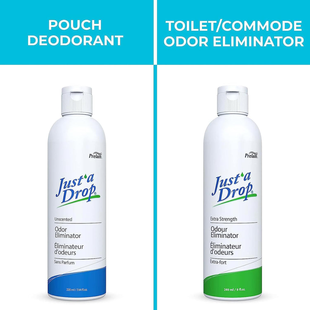 Prelam Just a Drop Odor Eliminator - Long-Lasting and Eco-Friendly Formula - Leaves Bathroom Smelling Clean and Fresh - Fits into Your Pocket or Purse - Easy To Use - Extra Strength - 8 oz Drops
