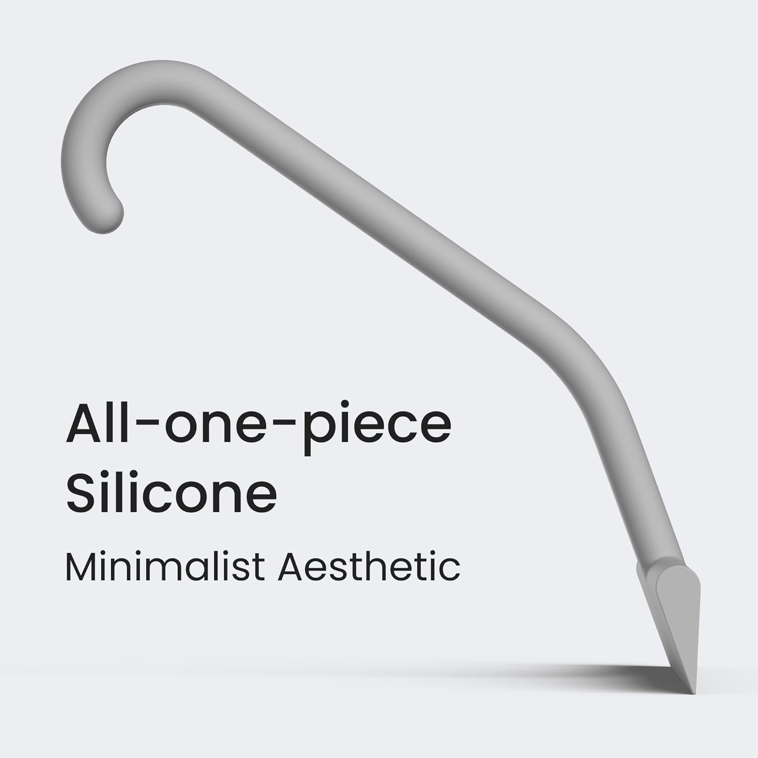 dancemoon JustHang Shower Squeegee for Glass Doors, All-One-Piece Silicone with Built-in Hook Design for Easy Hanging and Cleaning, 10 Inch Gray