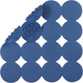 Square Shower Mat Nonslip - Rubber Bathtub Mat with Suction Cups for Inside Shower Bathroom Floor (Navy Blue, 21X21“)