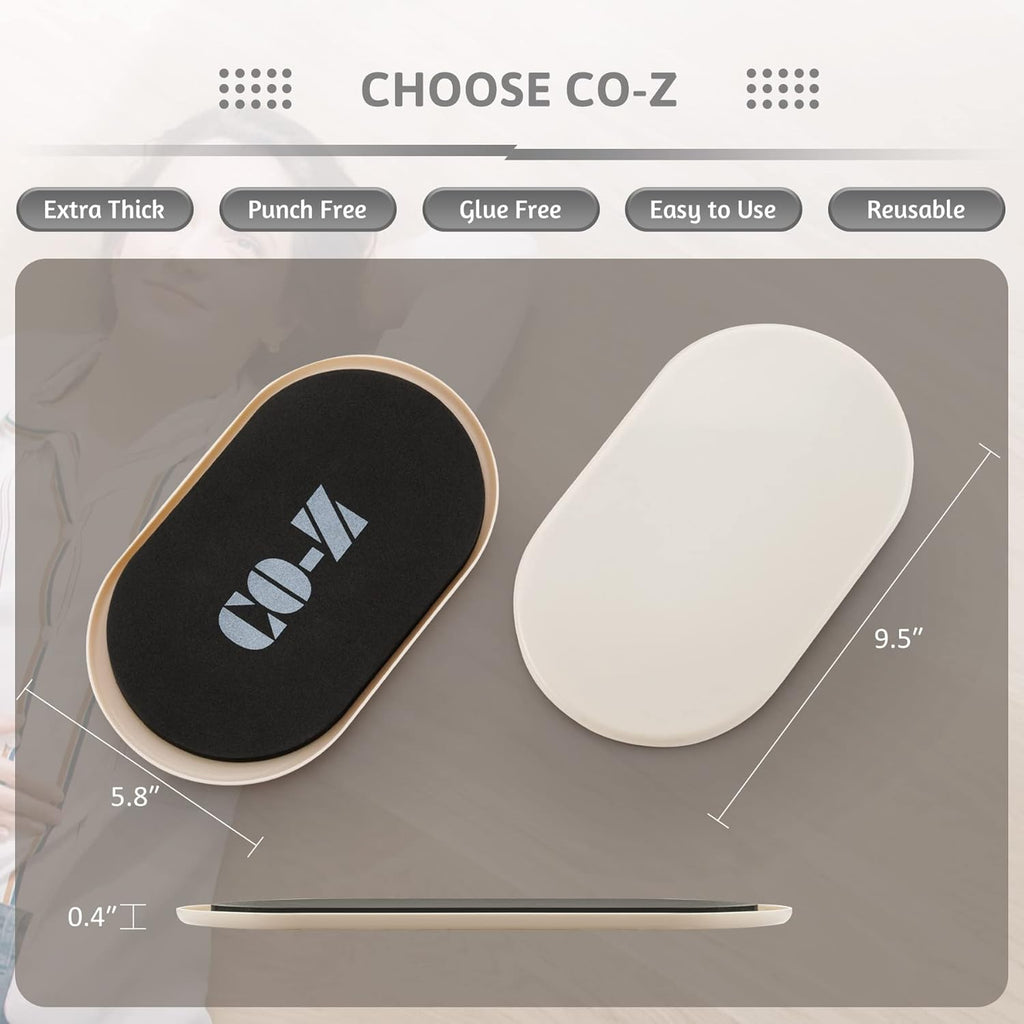 CO-Z Large Furniture Sliders - 8 Pack, 6" x 9 1/2" Oval Reusable Furniture Sliders for Carpet, Heavy-Duty Furniture Gliders Movers for Hardwood Floors, Plastic Moving Pads for Heavy Furniture