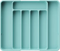 Kitsure Cutlery Drawer Organiser for Kitchen - Adjustable Cutlery Tray for Effortless Utensil Sorting, Versatile Kitchen Storage & Organisation Solution, 12.13" x 1.54" x 8.07"~13.90", Green