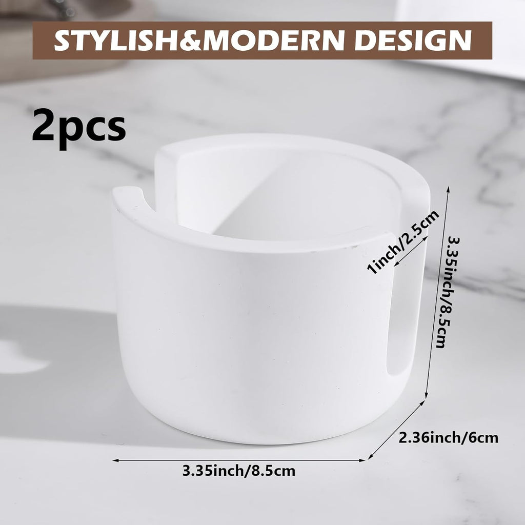 Geelin 2 Pack Diatomite Stone Sponge Holder for Kitchen Sink Absorbent Sponge Drying Rack Dish Organizer Kitchen Accessories Sink Tray(White)