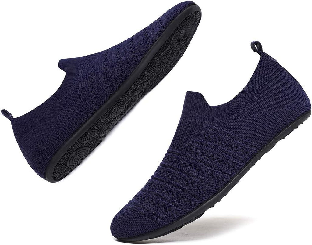 QZKDM Lightweight Slip on Grip Indoor House Slippers Barefoot Non Slip Home Exercise Yoga Shoes for Men Women