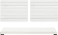 3 Pack Diatomite Stone Sink Tray, Water Absorbing Mat for Kitchen & Bathroom Counter, Quick Dry Soap Dish Makeup Vanity Caddy,Sponge Holder Organizer, White - 2pcs of 8"x 3.8" and 1pc of 3.8"x 3.8"