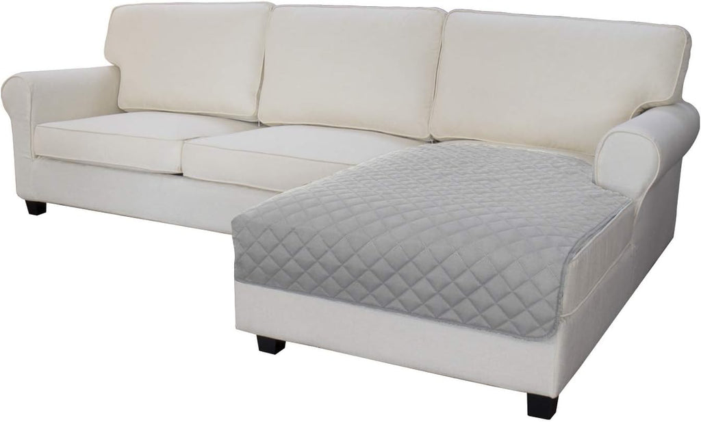 Easy-Going Sectional Couch Covers for Dogs L Shape Sofa Cover Reversible Sofa Slipcover Chaise Lounge Cover Furniture Protector Cover for Pets Dog Cat (42 x 52 inches, Light Gray/Light Gray)