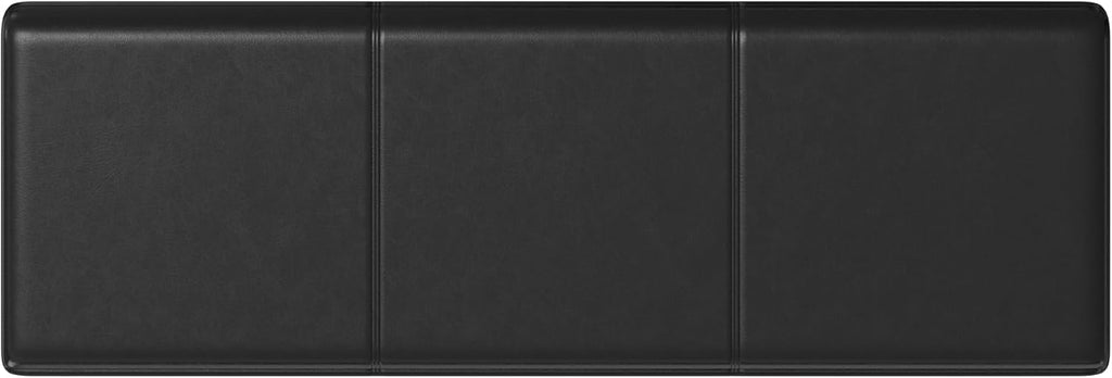 SIMPLIHOME Avalon 54 inch Wide Contemporary Rectangle Extra Large Storage Ottoman Bench in Midnight Black Vegan Faux Leather, Assembled, For the Living Room, Entryway and Family Room