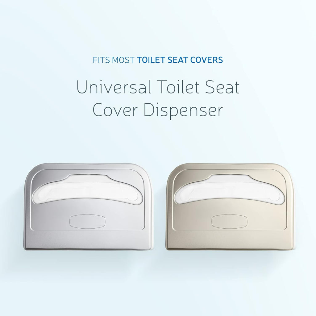 EZbrnd Wall Mount Half-Fold Toilet Seat Cover Dispenser for Commercial/Washroom/Office, Seat Cover Paper Sold Separately, Spray Gold, 3100G-EZ