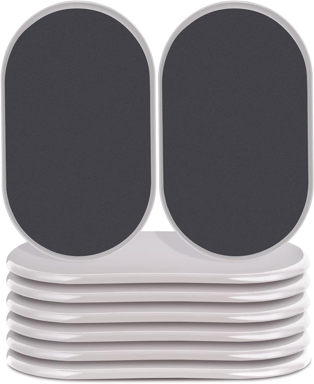 Reusable Large Furniture Movers Sliders for Carpet and Hardwood Floors-8 Pack 9-1/2" Oval Moving Pads Protector for Heavy Duty Sofa Bed Table Desk,Quickly and Easily Move Any Item, Beige