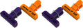 Chef Craft Select Plastic Mini Bag Clip, 3 inch Width 2 Piece Set, Purple/Orange (Pack of 2)