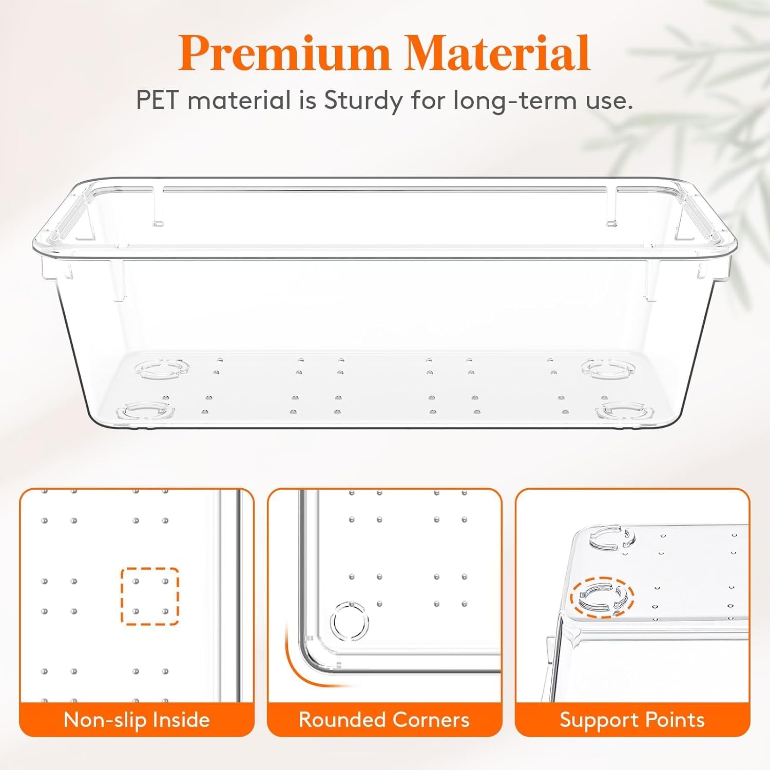 6 Pack Large Clear Plastic Drawer Organizer Trays – Non-Slip Storage Bins for Kitchen Utensils, Makeup, Jewelry, Bathroom, and Office Desk – Multi-Use Plastic Drawer Dividers for Home Organization