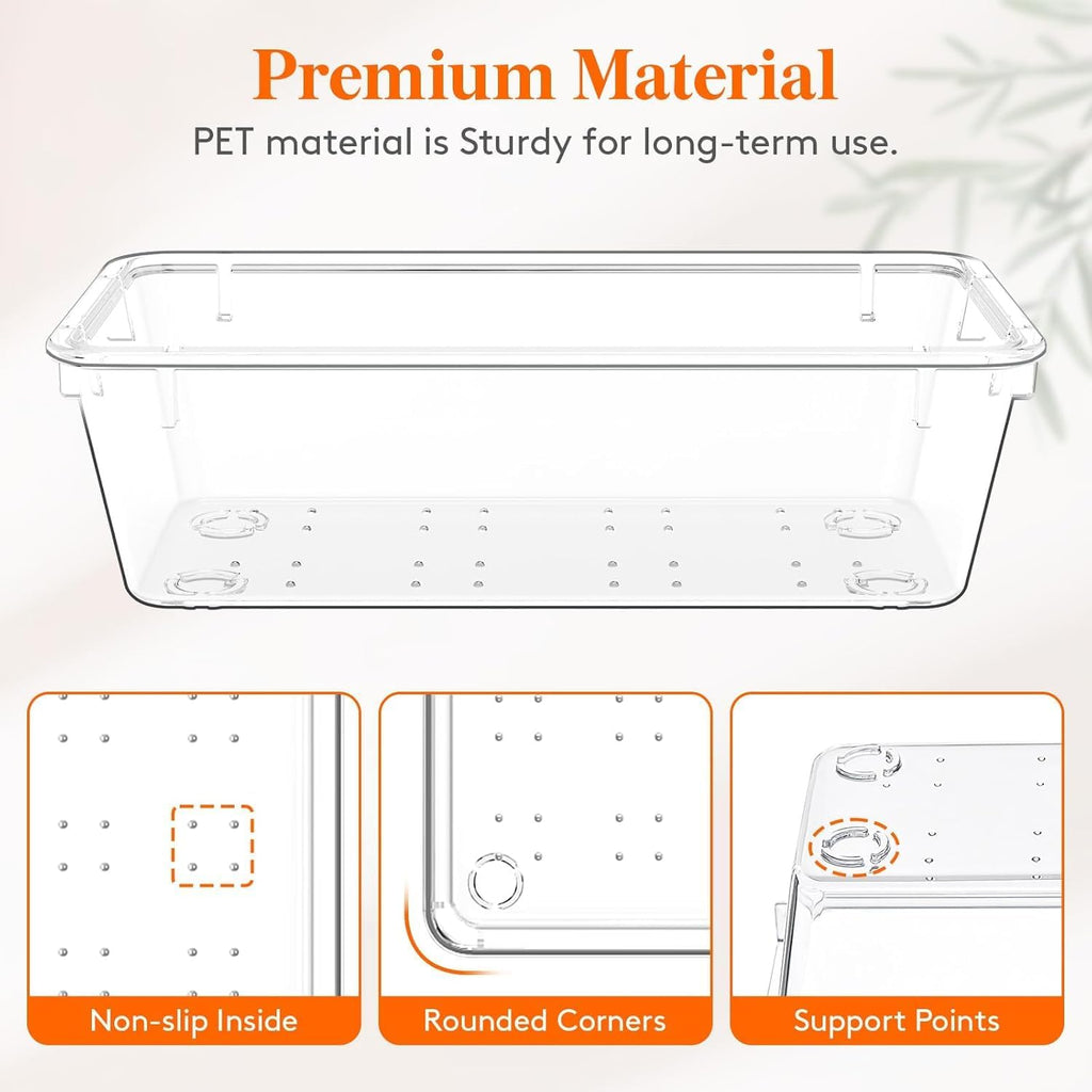 8-Pack Clear Plastic Drawer Organizer Trays – Large Dividers for Kitchen Gadgets, Bathroom Storage, Makeup & Vanity Accessories – Multi-Use Home Essentials for Organized Living