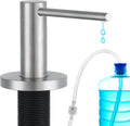 Gappo Upgraded Soap Dispenser for Kitchen Sink Brushed Nickel, Stainless Steel Countertop Pump, Built in Sink Soap Dispenser with 47" Extension Tube kit