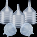 Honeydak 18 Pieces Multi-Purpose Plastic Funnels 4.7 Inch Wide Mouth Funnels for Filling Bottles, Jars, Containers Lab Use Oil Funnel for Gas, Car Oil, Lubricants and Fluids (White)