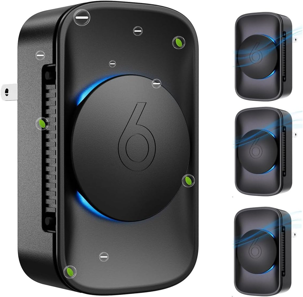 iDiskk [4 Pack] Air Purifier for Home,Plug-In Negative Ion Quiet Air Ionizers for Bedroom, Office, Kitchen,Portable Mini Air Cleaner Odor with Night Light, Smoke, Dust, Pet Dander Eliminator-Black