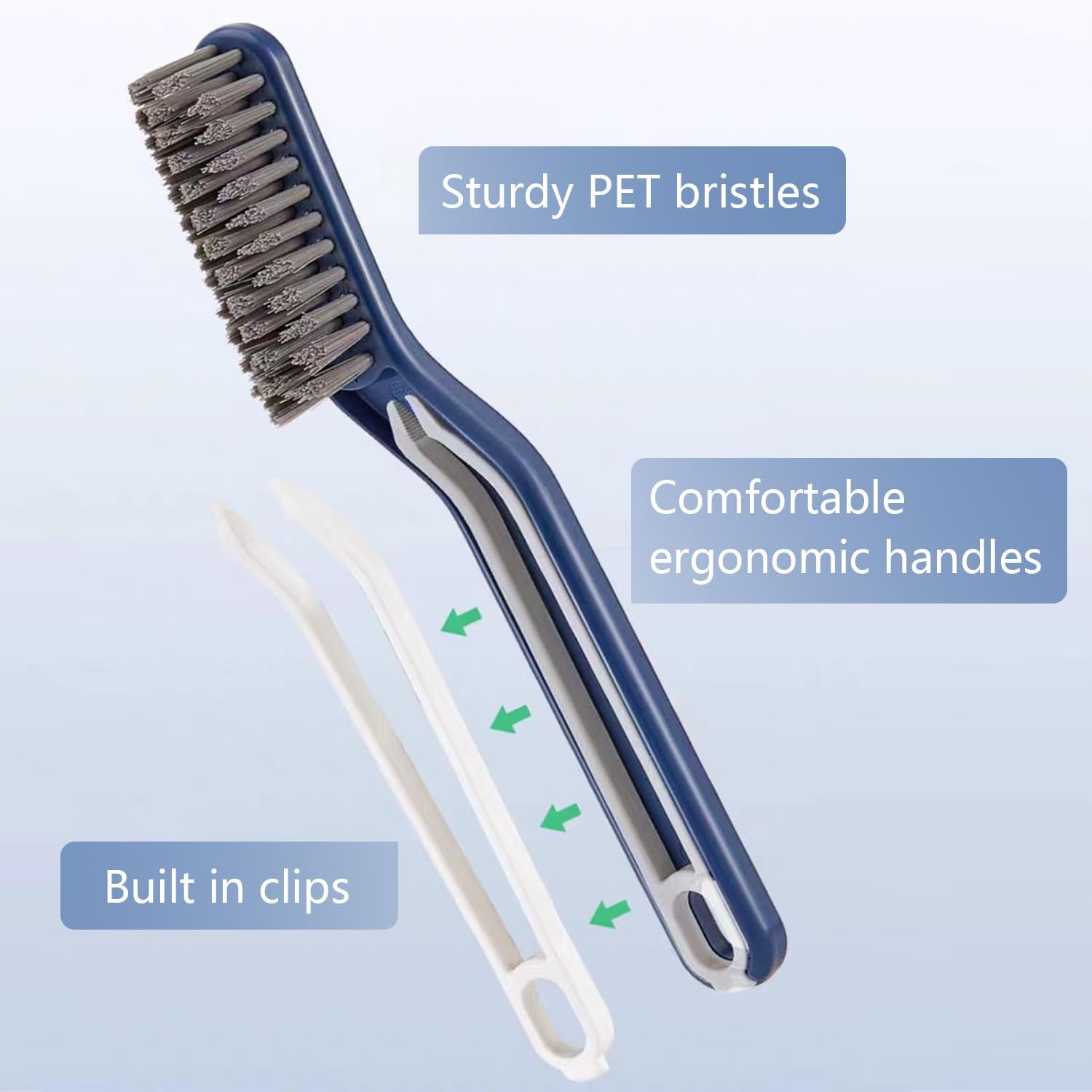 Crevice Cleaning Brush,Spring Cleaning 0rganization Multifunctional Grout Cleaning Supplies, Cleaning Tools for Household, Kitchen, Bathroom, Window, Vehicle, Faucets, Toilet (Blue)