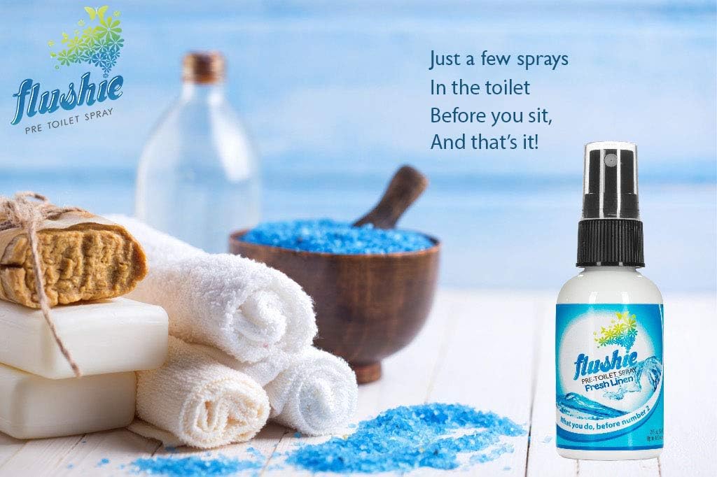 Flushie Pre-Toilet Sprays for Poop Travel Size Toiletries Bathroom Spray for Poop Spray for Toilet Deodorizer Traveling Essentials Poop deodorizer Poop Odor eliminator