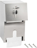 Commercial Toilet Paper Tissue Dispenser Dual Rolls Toilet Paper Holder with Lock,Heavy Duty Stainless Steel Touchless Automatic Paper Towel Dispenser with Shelf Wall Mount for Bathroom/Restroom