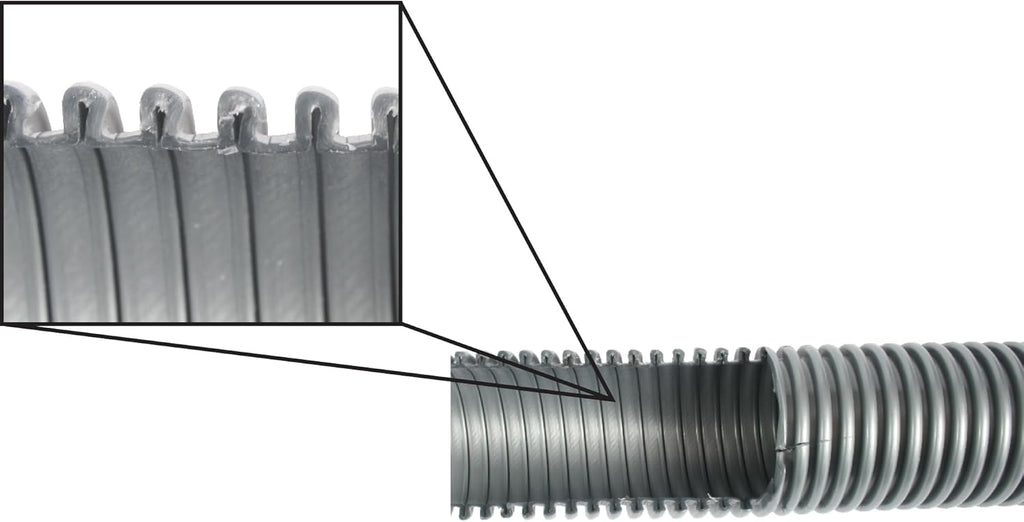 16 Ft. Premium Shop Vacuum Extension Hose with 2 tank adapters and 1.25" curved end