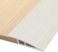 Vinyl Door Threshold Flooring Transition Strip Self Adhesive Carpet Edging Strip for Laminate Doorway Edge Threshold from 2/5" to 3/5" (Beige Wood Grain, 6.6 Ft)