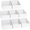 DIMJ Closet Storage Bins 8 Pack - Fabric Trapezoid Closet Organizer Bin, Foldable Storage Baskets for Shelves, Shelf Organizer, Clothing Storage Box for Toys, Books, Towel, Clothes