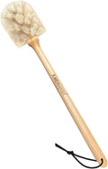Bottle Brush Cleaner with Horsehair Bristles, 13-3/4 Inch Long Wood Handle Natural Cleaning Brush Cleans and Scrubs Wide Mouth Jars, Glasses, Vases, Mugs and Pitchers