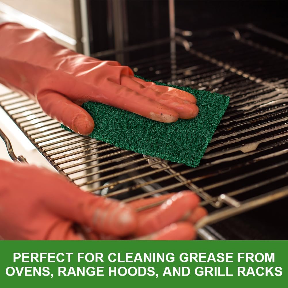 AIDEA Heavy Duty Scouring Pads, Dish Scrubber Pads for Household and Kitchen, Multipurpose Scour Pads for Cleaning, 24 Pack, 5.5in*3.5in