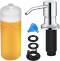 Soap Dispenser for Kitchen Sink, Built in Sink Soap Dispenser Lotion Dispenser with 17 OZ Bottle, Refill from The Top Bar Sink Soap Dispenser, Chrome